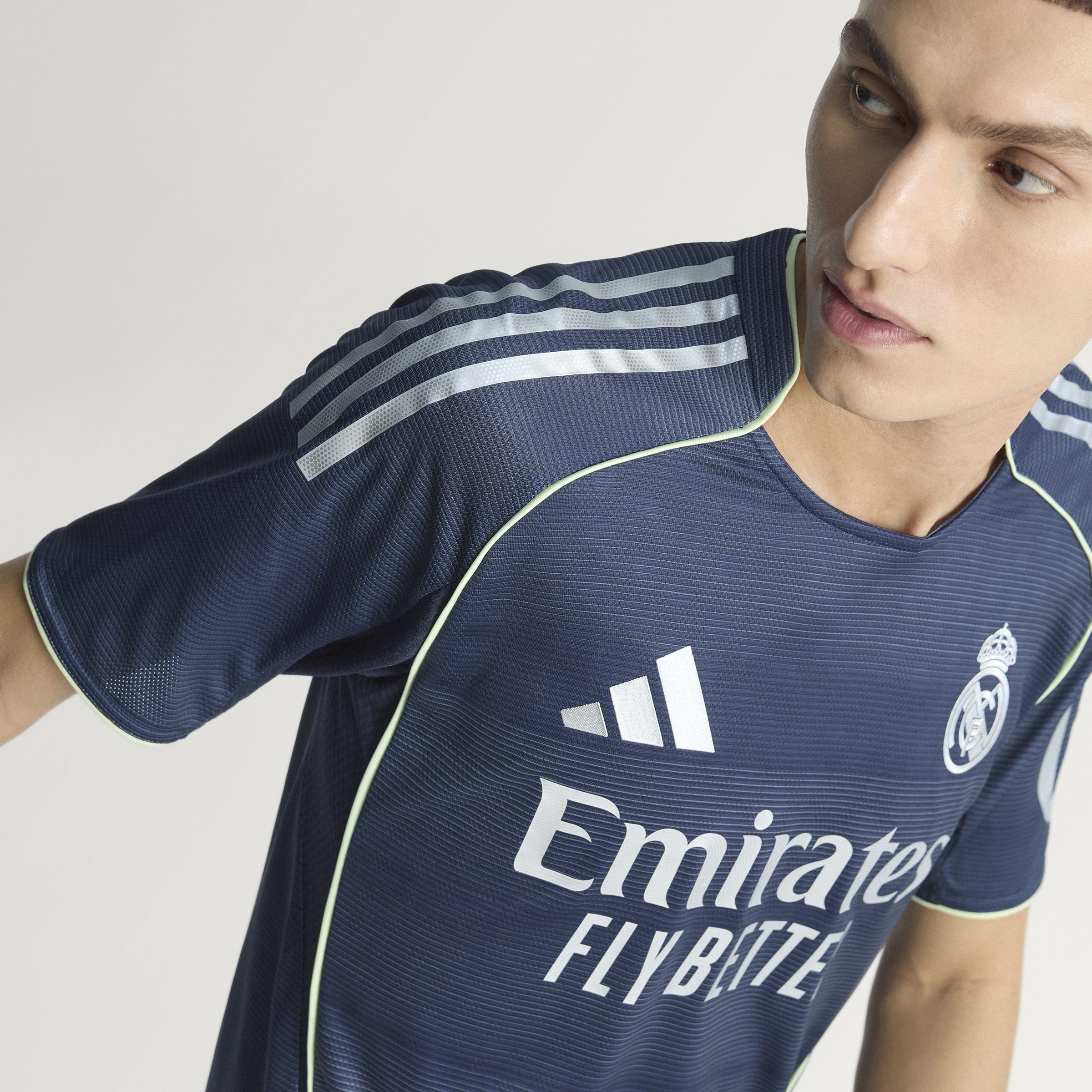 adidas Real Madrid Men's Away Authentic Soccer Jersey 25/26 - Blue - Best Buy Soccer