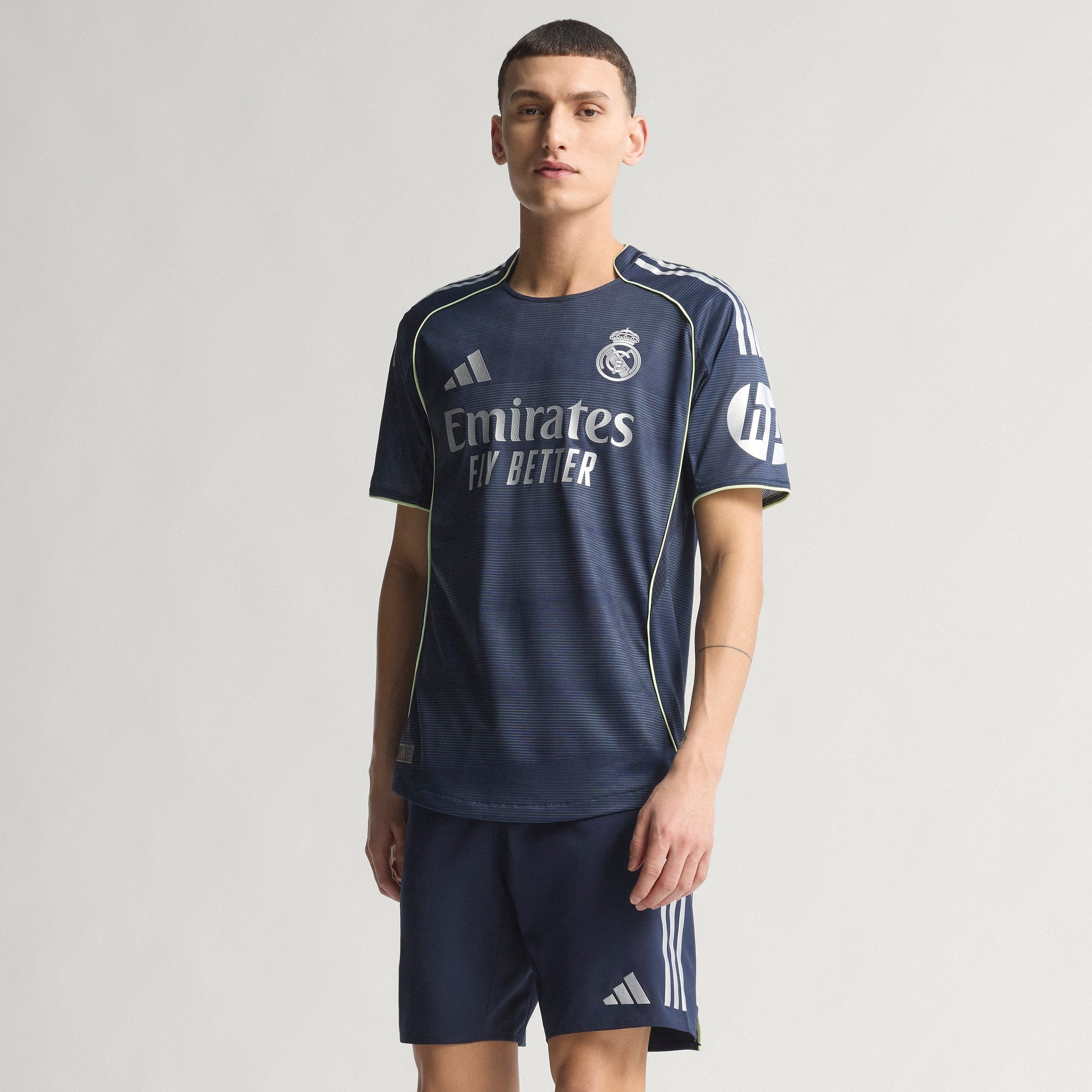 adidas Real Madrid Men's Away Authentic Soccer Jersey 25/26 - Blue - Best Buy Soccer