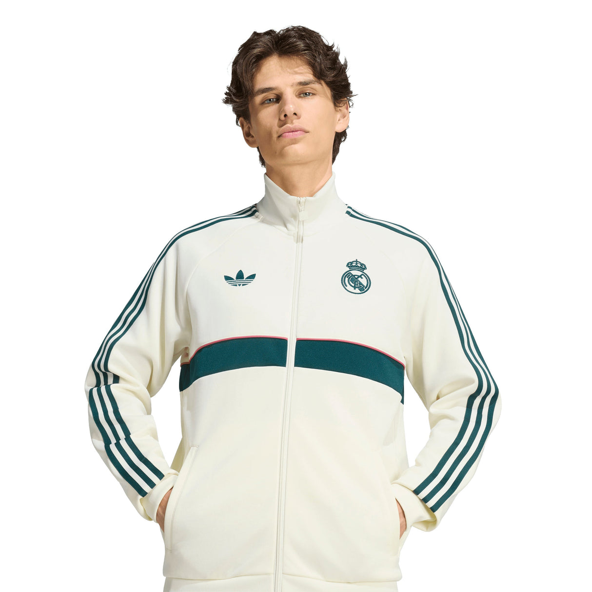 adidas Real Madrid Originals Men's Soccer Track Top - Ivory - Best Buy Soccer