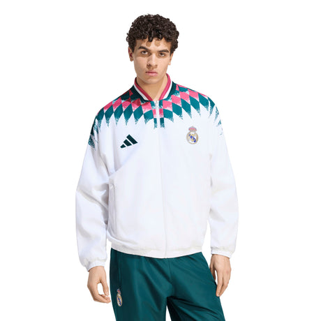 adidas Real Madrid Stadium Men's Soccer Track Top - White/Black - Best Buy Soccer