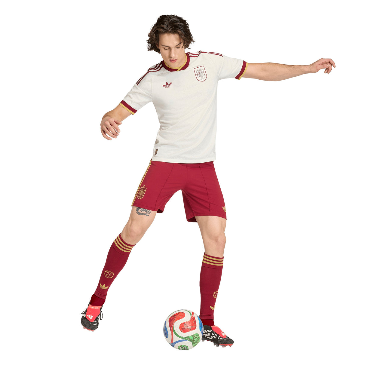 adidas Spain Away Authentic Men's Soccer Jersey 2026 - White - Best Buy Soccer