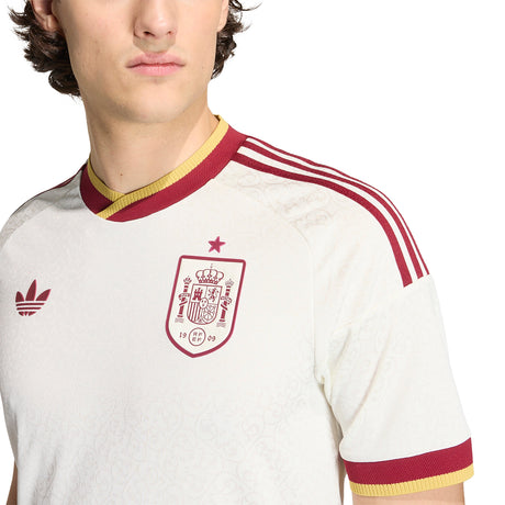 adidas Spain Away Authentic Men's Soccer Jersey 2026 - White - Best Buy Soccer