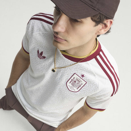 adidas Spain Away Authentic Men's Soccer Jersey 2026 - White - Best Buy Soccer