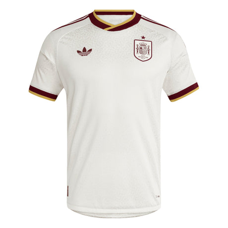 adidas Spain Away Authentic Men's Soccer Jersey 2026 - White - Best Buy Soccer