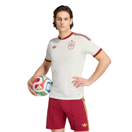 adidas Spain Away Authentic Men's Soccer Jersey 2026 - White - Best Buy Soccer