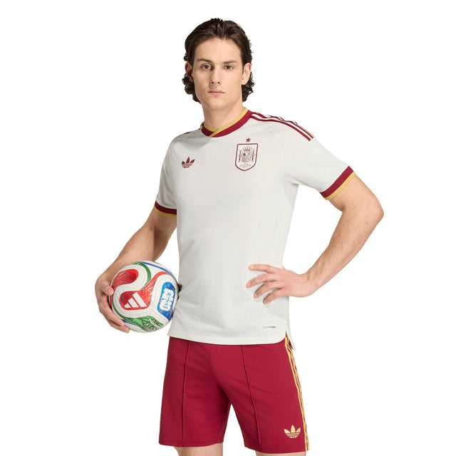 adidas Spain Away Authentic Men's Soccer Jersey 2026 - White - Best Buy Soccer