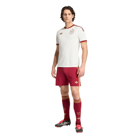 adidas Spain Away Authentic Men's Soccer Jersey 2026 - White - Best Buy Soccer