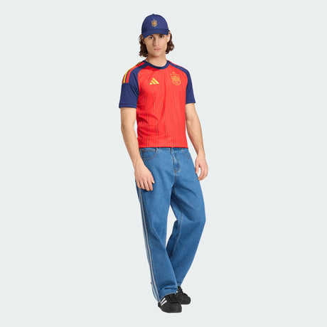 adidas Spain Home Men's Soccer Jersey 26 - Red - Best Buy Soccer