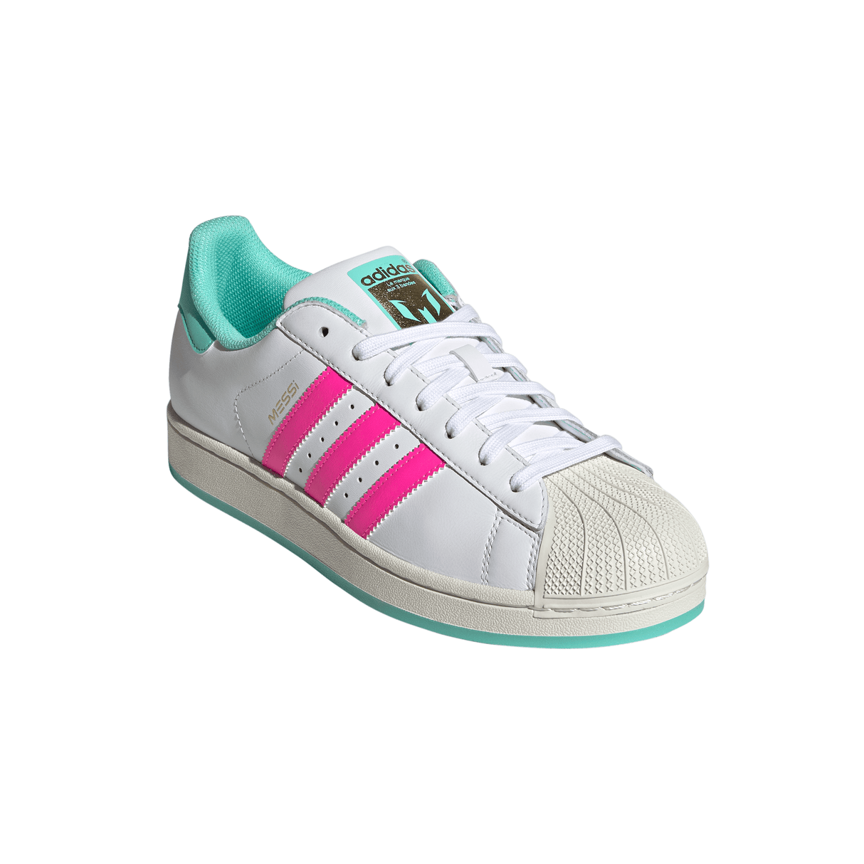 adidas Superstar Messi Men's Soccer Shoes - White/Pink/Aqua - Best Buy Soccer