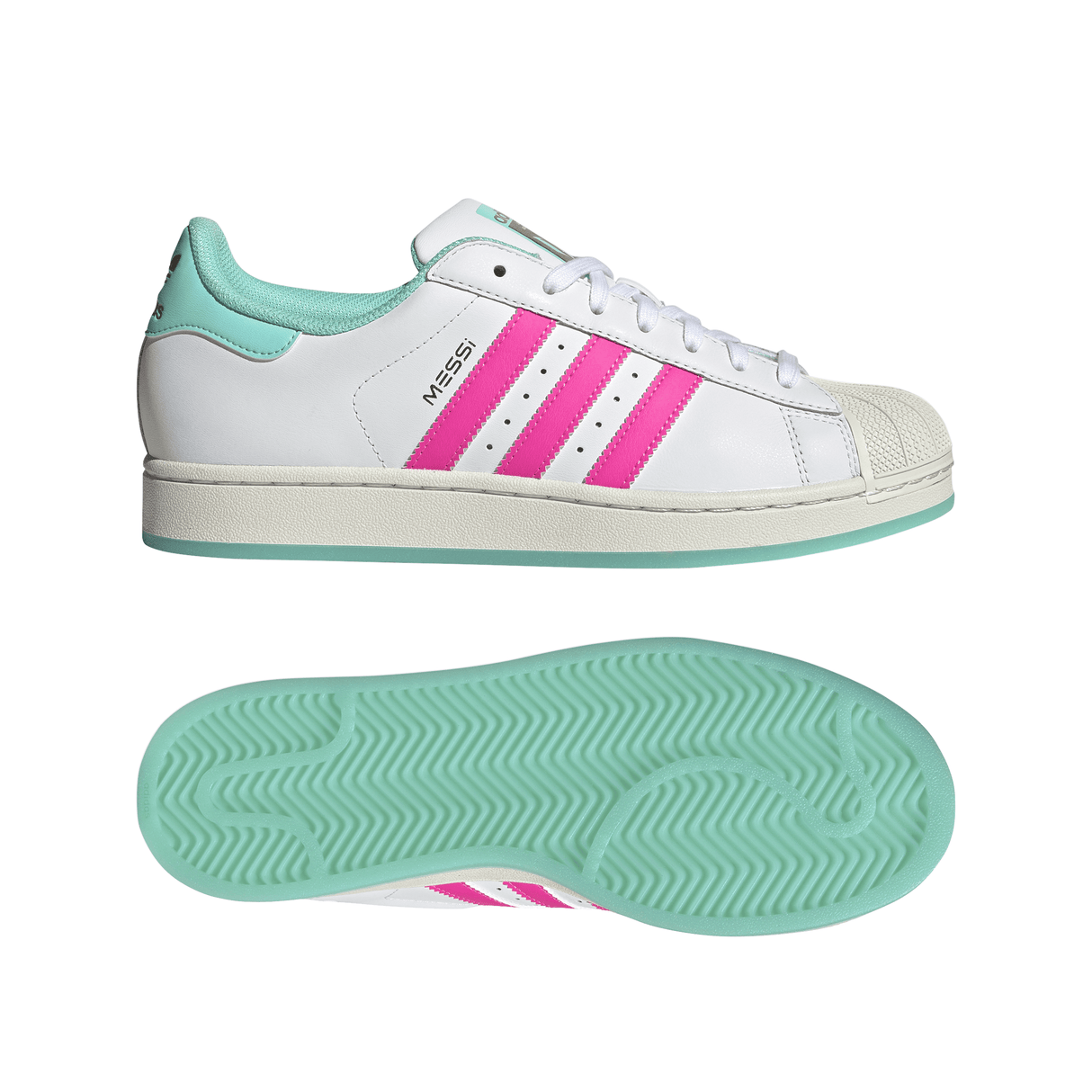 adidas Superstar Messi Men's Soccer Shoes - White/Pink/Aqua - Best Buy Soccer