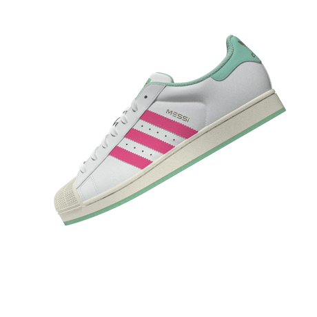 adidas Superstar Messi Men's Soccer Shoes - White/Pink/Aqua - Best Buy Soccer