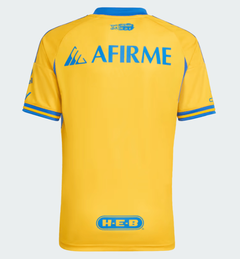 adidas Tigres UANL Home Youth Soccer Jersey 25/26 - Gold/Blue - Best Buy Soccer