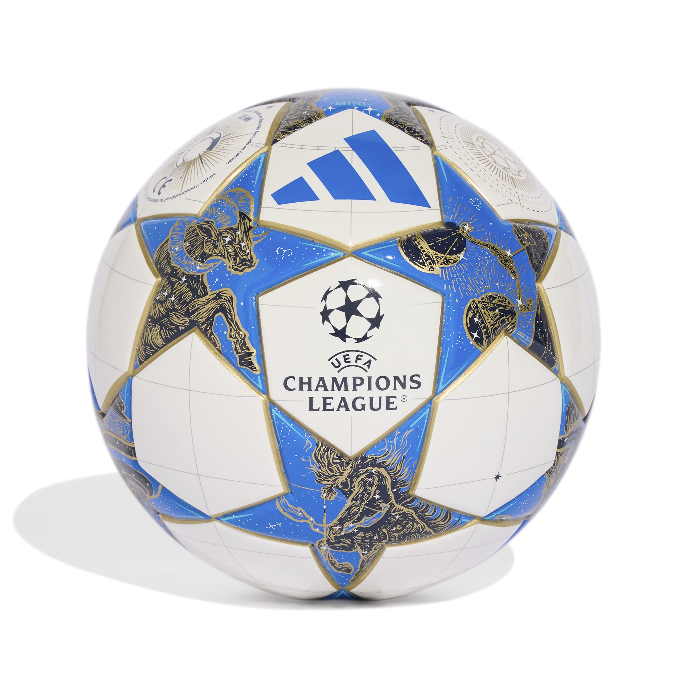 adidas UCL League Stage Mini Soccer Ball 25/26 -White/Blue/Gold