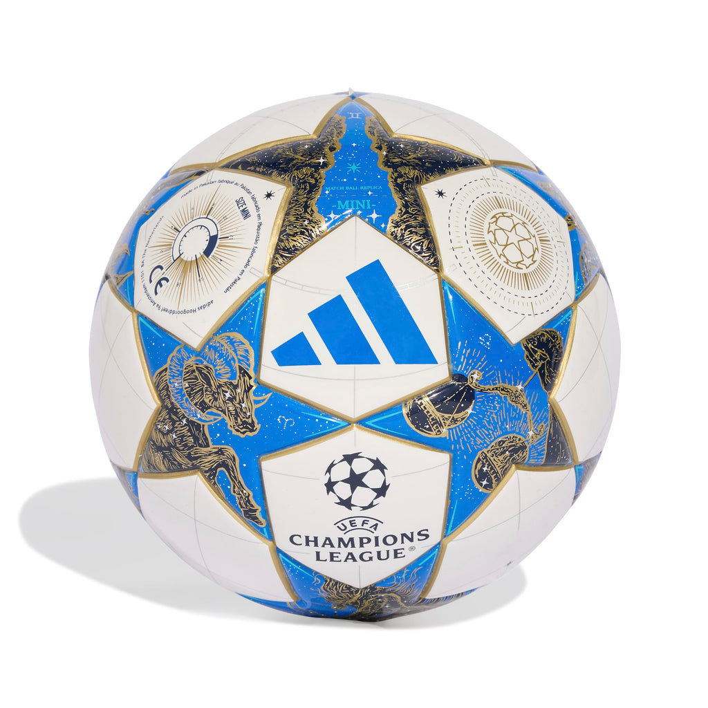 adidas UCL League Stage Mini Soccer Ball 25/26 -White/Blue/Gold