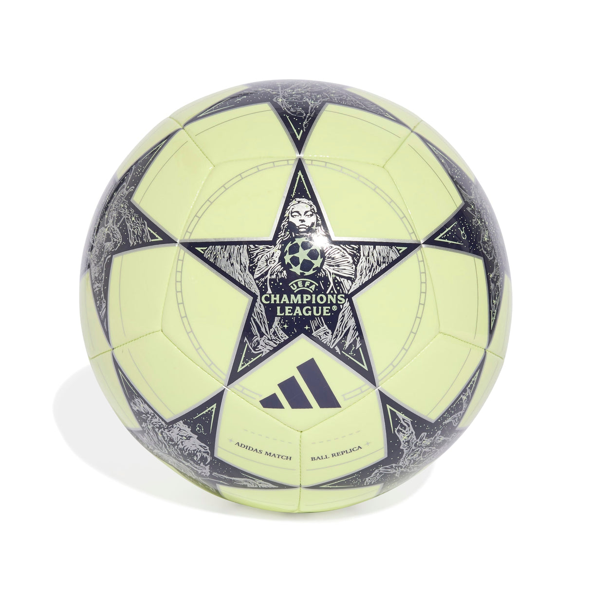 adidas UCL Real Madrid Club Soccer Ball - Lime/Silver - Best Buy Soccer