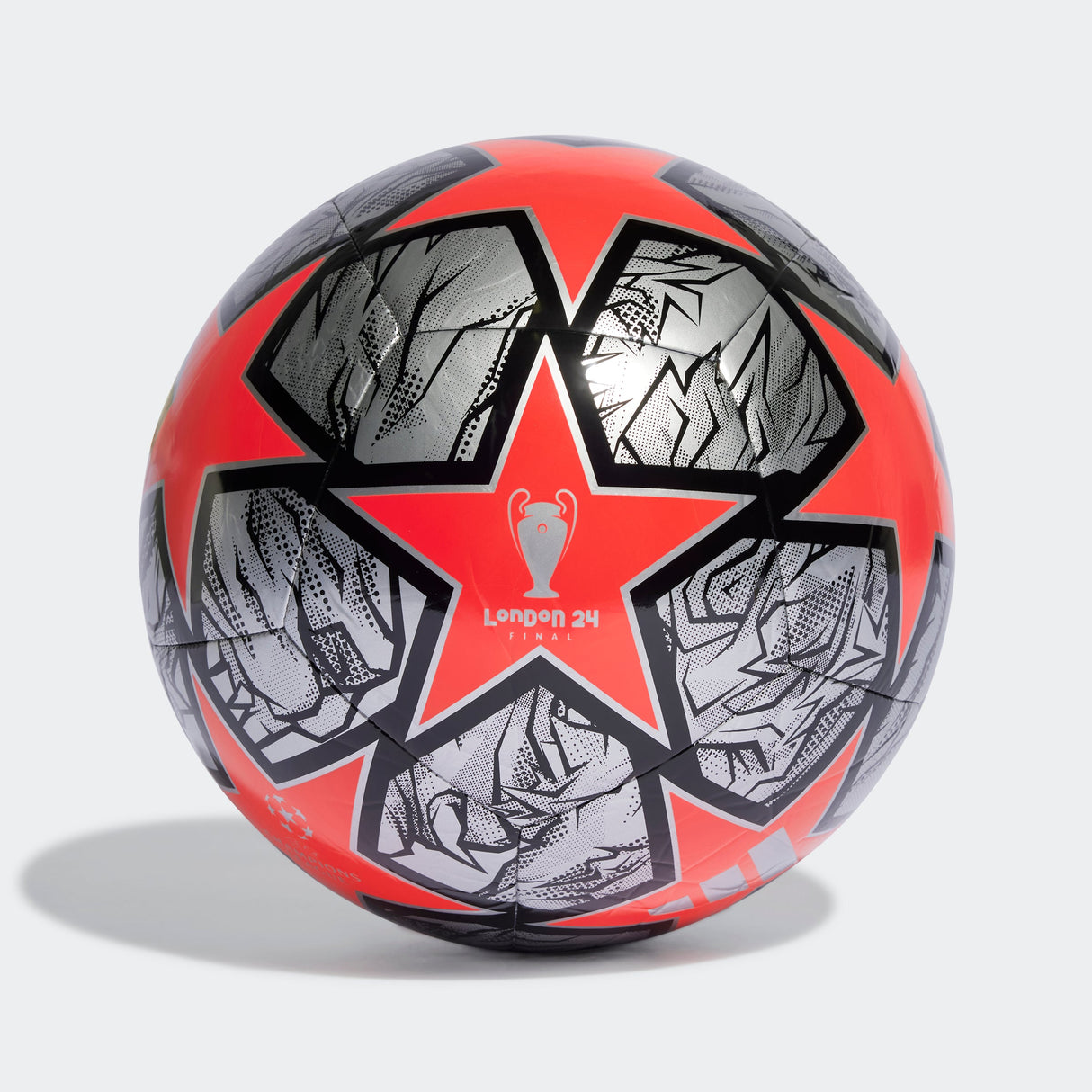 adidas UEFA Champions League Club Soccer Ball - Silver/Solar Red/Black - Best Buy Soccer