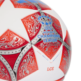 adidas UEFA Women's Champions League Soccer Ball - White/Scarlet - Best Buy Soccer