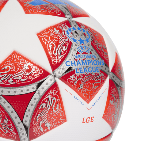 adidas UEFA Women's Champions League Soccer Ball - White/Scarlet - Best Buy Soccer