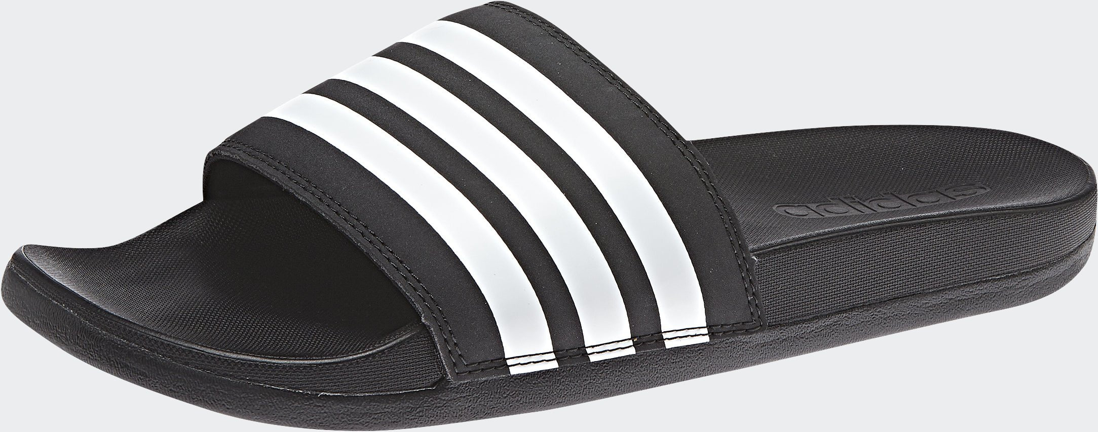 adidas Women's Adilette Comfort Slides Black/White - Best Buy Soccer