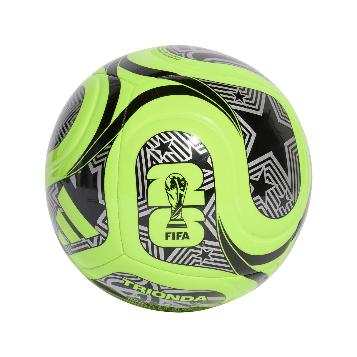 adidas World Cup 26 Trionda Club Soccer Ball - Lemon/Black/Silver - Best Buy Soccer