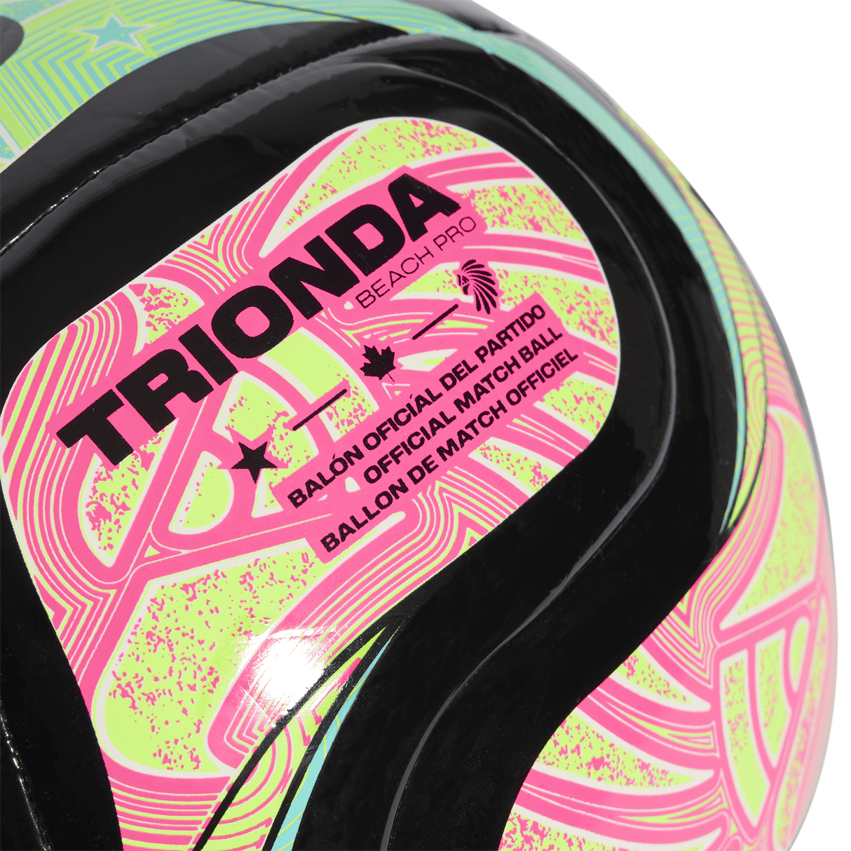 adidas World Cup 26 Trionda Pro Beach Soccer Ball - Black/Pink/Lemon - Best Buy Soccer