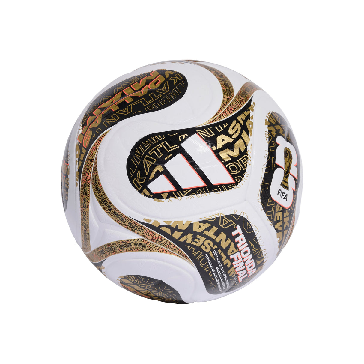 adidas World Cup Final League Soccer Ball - White/Black/Gold - Best Buy Soccer