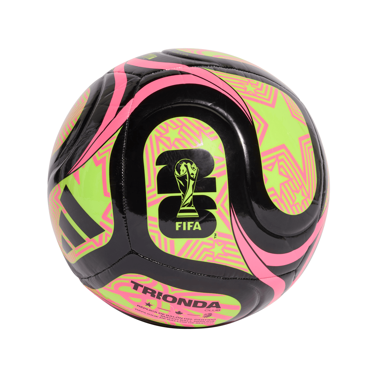 adidas World Cup Trionda Club Soccer Ball 26 - Black/Lemon/Pink - Best Buy Soccer