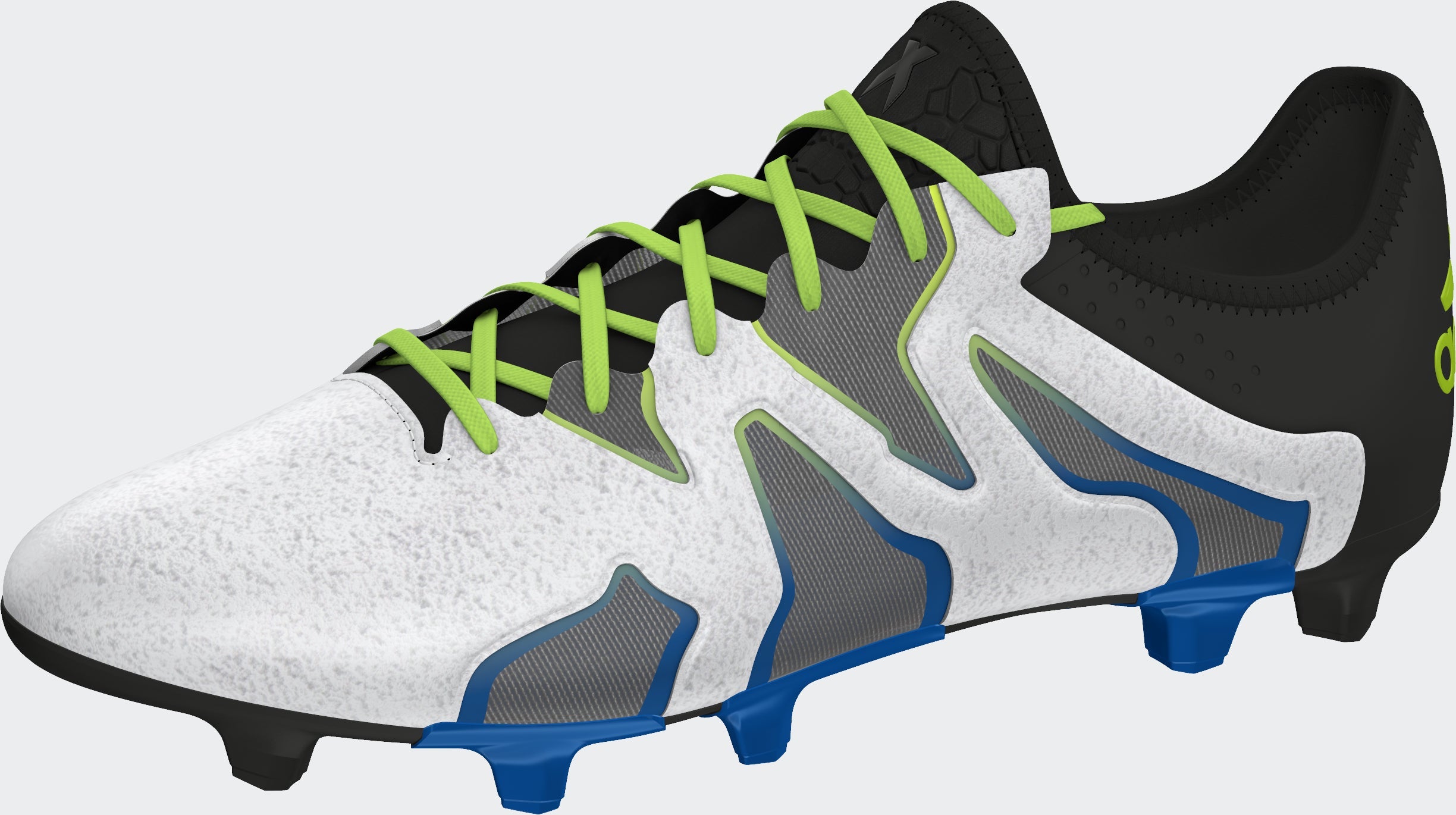 adidas X 15+ SL FG/AG Multi - Groud Soccer Cleats - White/Black/Shock Blue - Best Buy Soccer