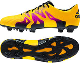 adidas X 15.1 FG/AG Leather Multi - Ground Soccer Cleats - Solar Gold/Black/Shock Pink - Best Buy Soccer