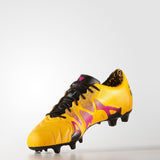 adidas X 15.1 FG/AG Leather Multi - Ground Soccer Cleats - Solar Gold/Black/Shock Pink - Best Buy Soccer