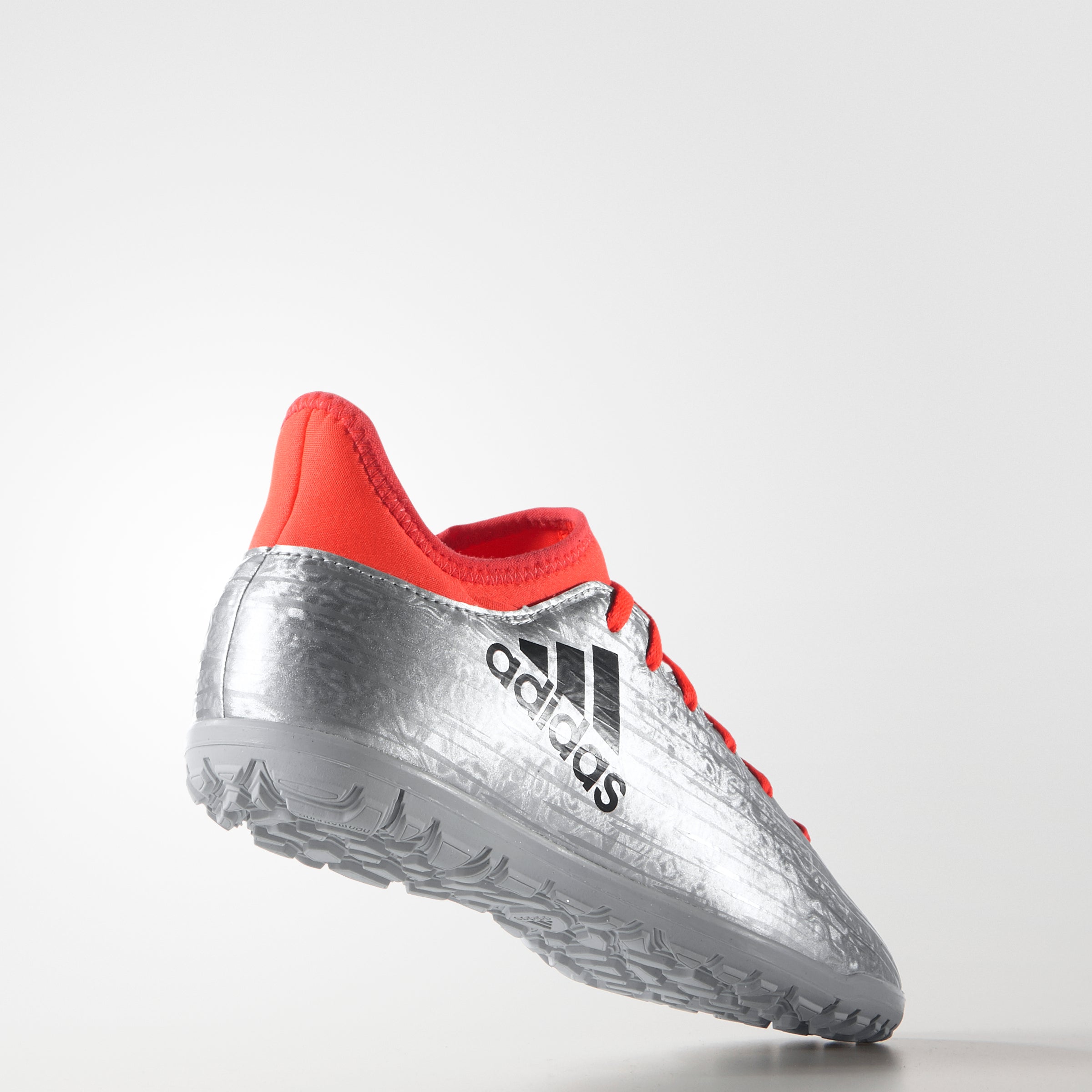 adidas X 16.3 TF Turf Youth Soccer Cleats - Silver Metallic/Black/Solar Red - Best Buy Soccer