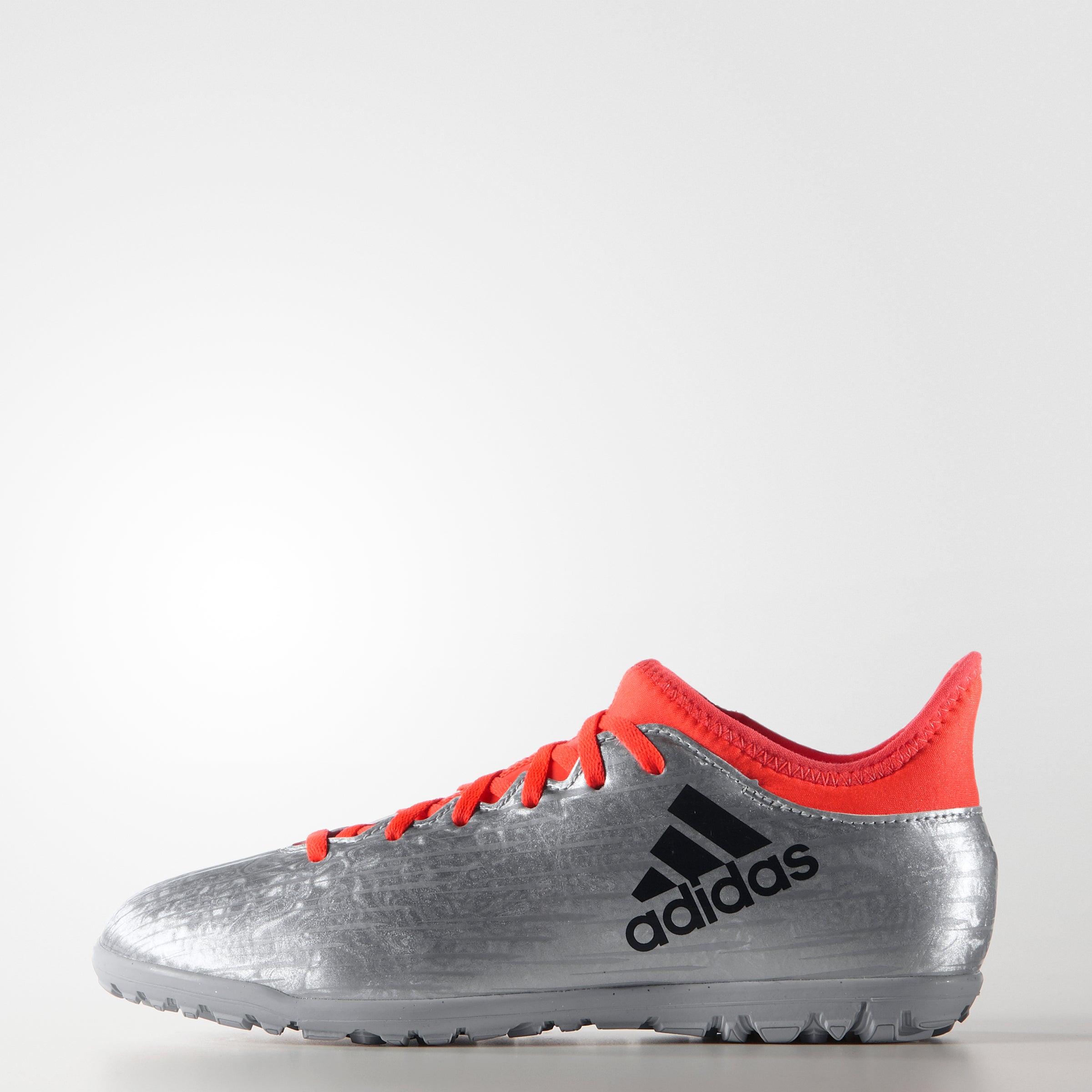 adidas X 16.3 TF Turf Youth Soccer Cleats - Silver Metallic/Black/Solar Red - Best Buy Soccer