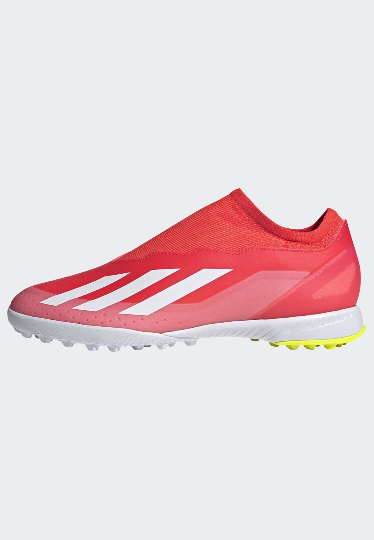adidas X Crazyfast League LL TF Laceless Turf Boots Solar Red/White/Solar Yellow - Best Buy Soccer