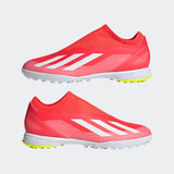 adidas X Crazyfast League LL TF Laceless Turf Boots Solar Red/White/Solar Yellow - Best Buy Soccer