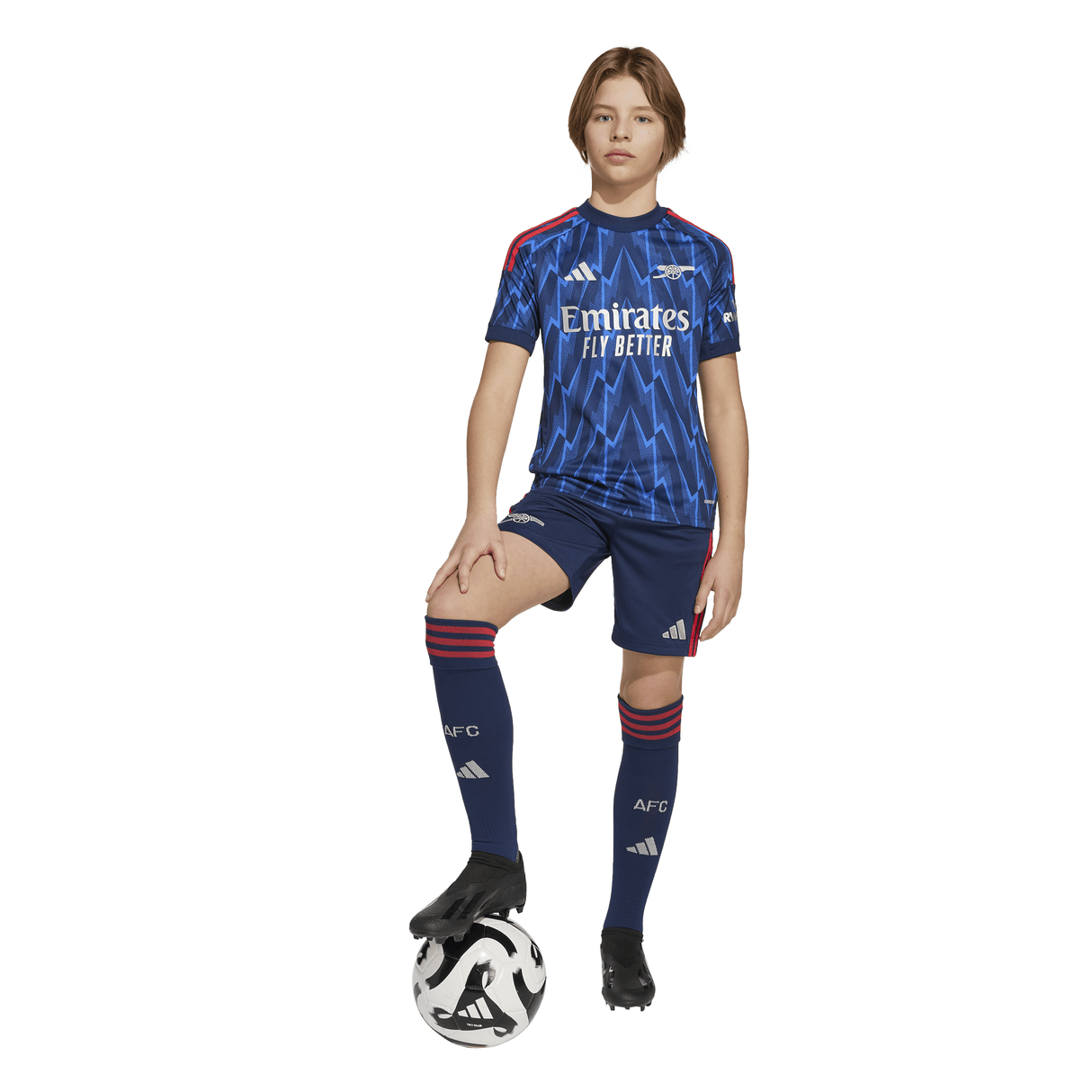 adidas Youth Arsenal Away Soccer Jersey 25/26 - Blue - Best Buy Soccer