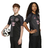 adidas Youth Inter Miami CF Messi Away Jersey 24/25 Black - Best Buy Soccer