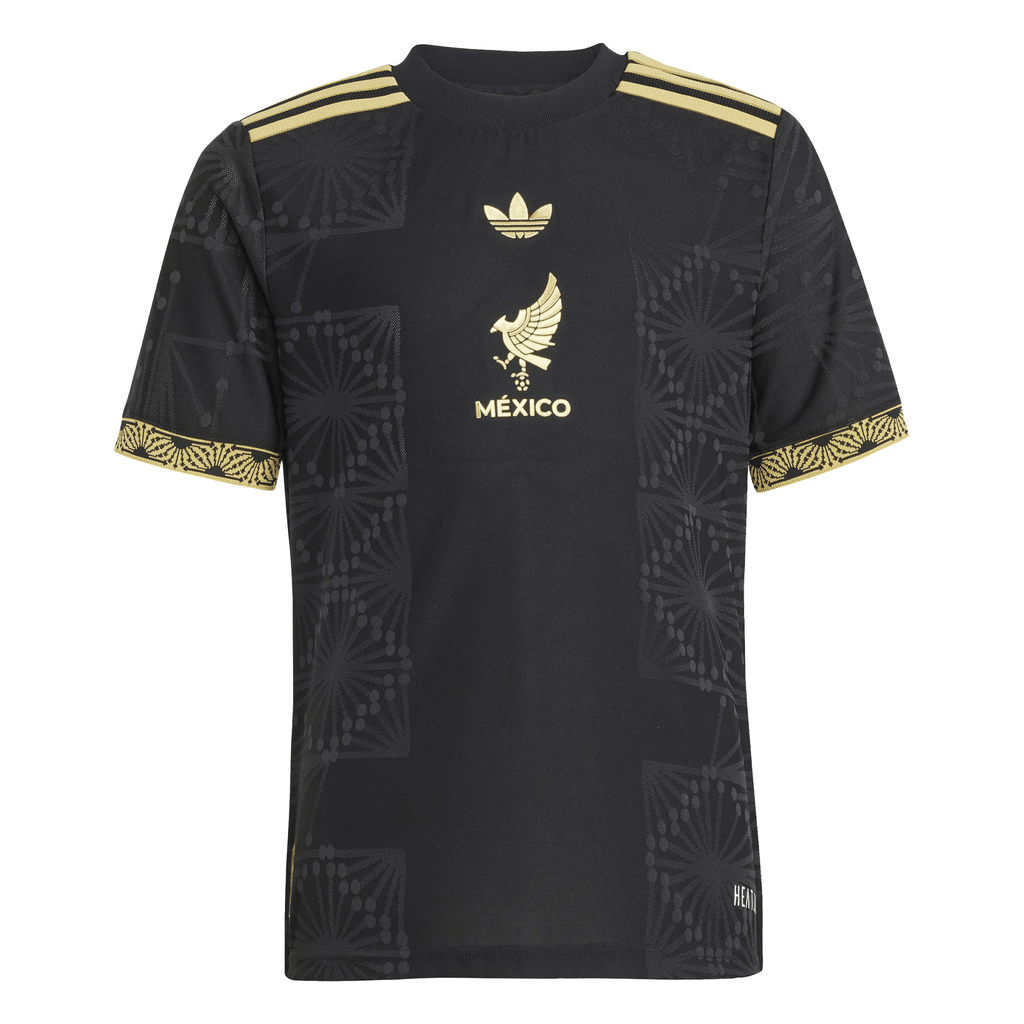 adidas 2025 Mexico Gold Youth Jersey Black