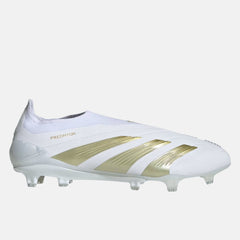 adidas Predator Elite LL FG Laceless Firm Ground Boots White/Gold Metallic