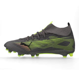 PUMA 5 Match + FG/AG Women's Firm/Multi-Ground Soccer Cleats - Matte Aged Silver/Yellow Alert/Aged Silver