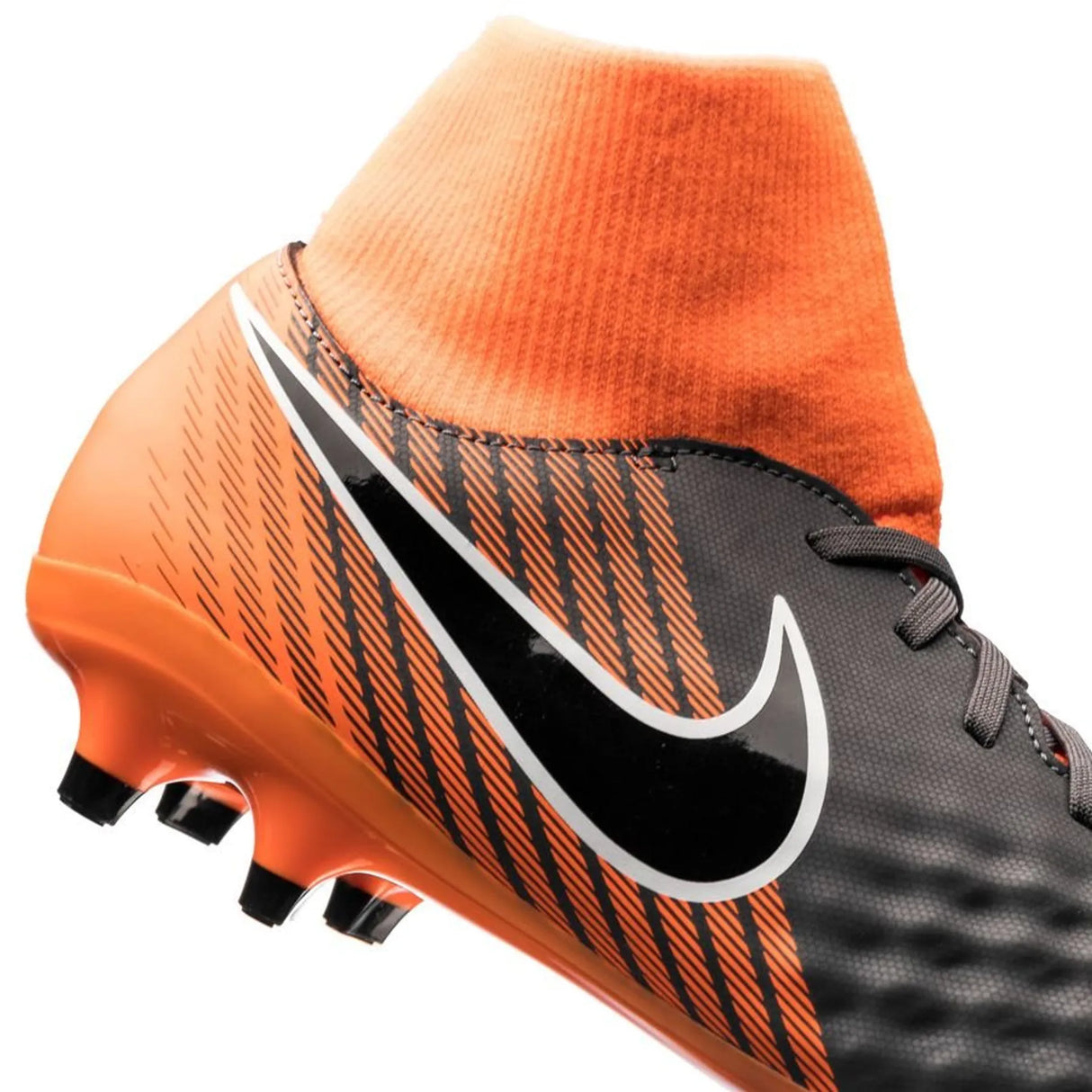 Nike Magista Obra 2 Academy DF FG Firm Ground Soccer Cleats - Dark Grey/Black/Total Orange