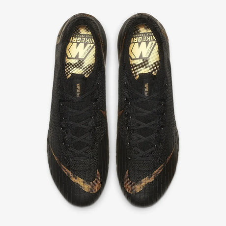 Nike Mercurial Vapor 12 Elite FG Firmj Ground Men's Soccer Cleats - Black/Metallic Vivid Gold