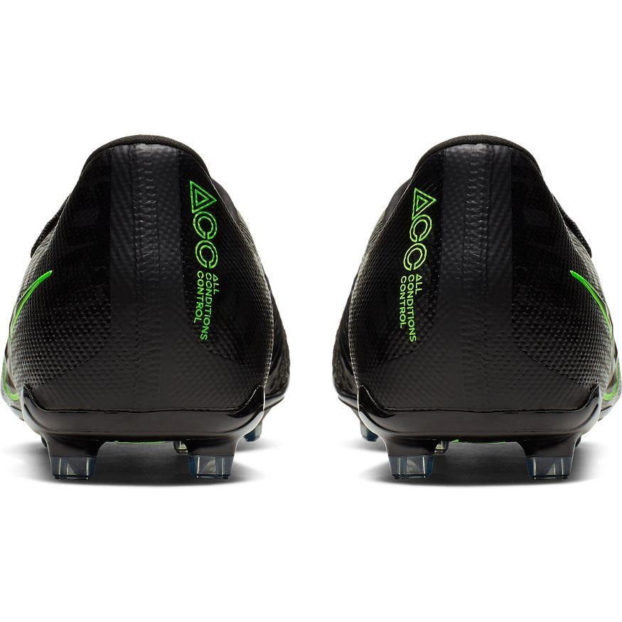 Tacos de fútbol para terreno firme Nike JR Phantom Venom Elite FG para jóvenes - Negro/Volt