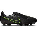 Tacos de fútbol para terreno firme Nike JR Phantom Venom Elite FG para jóvenes - Negro/Volt