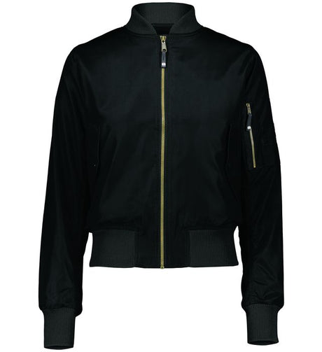 AU Ladies Flight Bomber Jacket - Black - Best Buy Soccer