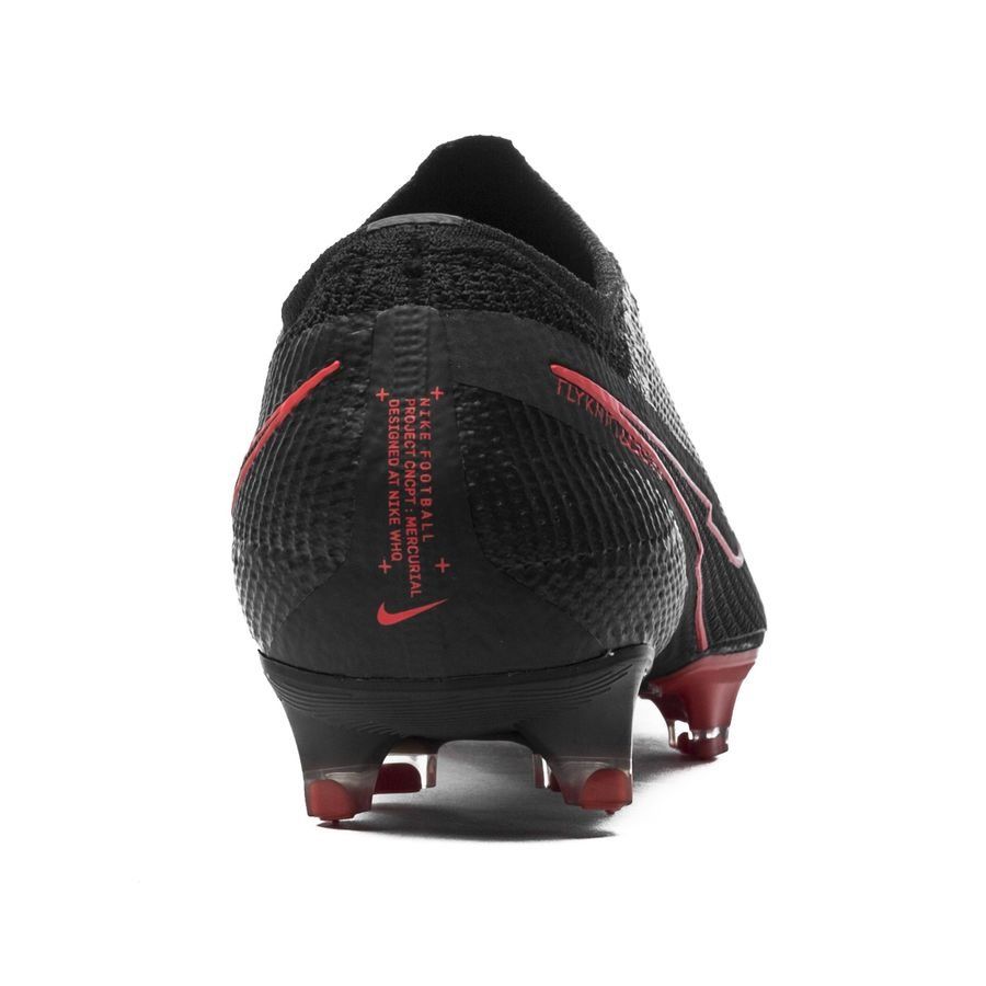 Nike Mercurial Vapor 13 Elite FG Firm Ground Men's Soccer Cleats - Black/Chile Red/Dark Smoke Grey/Chile Red