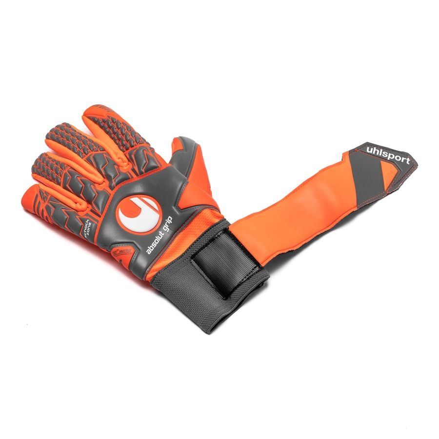 Uhlsport Aerored Absolutgrip Goalkeeper Gloves Dark Grey/Fluo Red/White