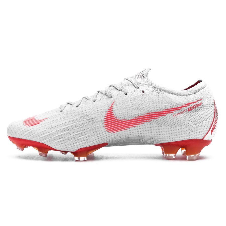 Nike Mercurial Vapor 12 Elite FG Firm Ground Men's Soccer Cleats - Concrete-Wolf Grey/Light Crimson