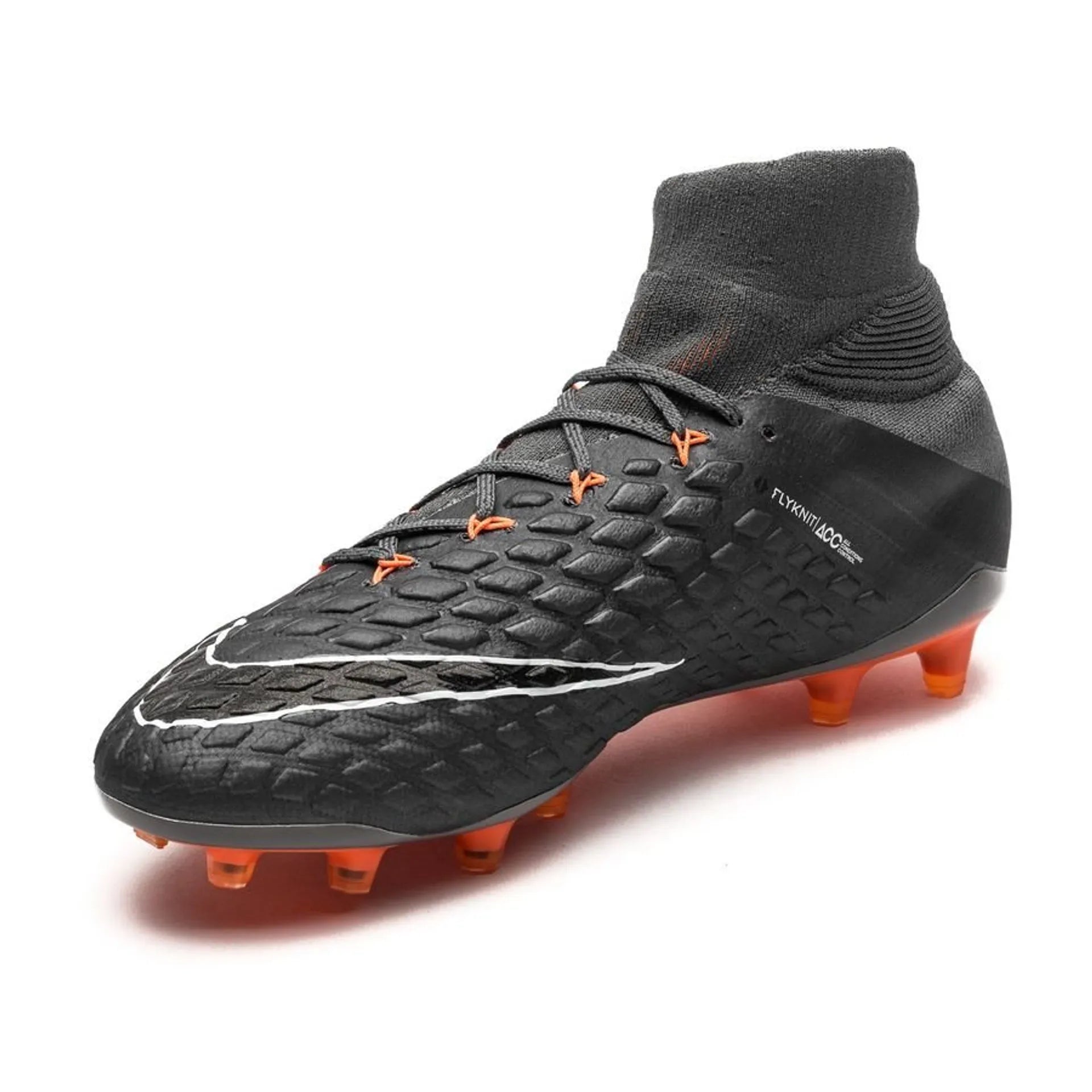 Nike Hypervenom Phantom 3 Elite DF FG/AG Multi-Ground Soccer Cleats - Dark Grey/Total Orange/White