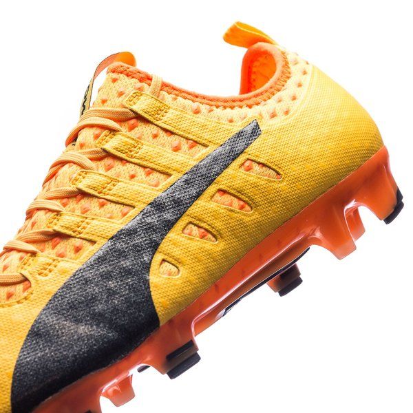 PUMA Evopower Vigor 1 FG Firm Ground Soccer Cleats - Ultra Yellow/Peacoat