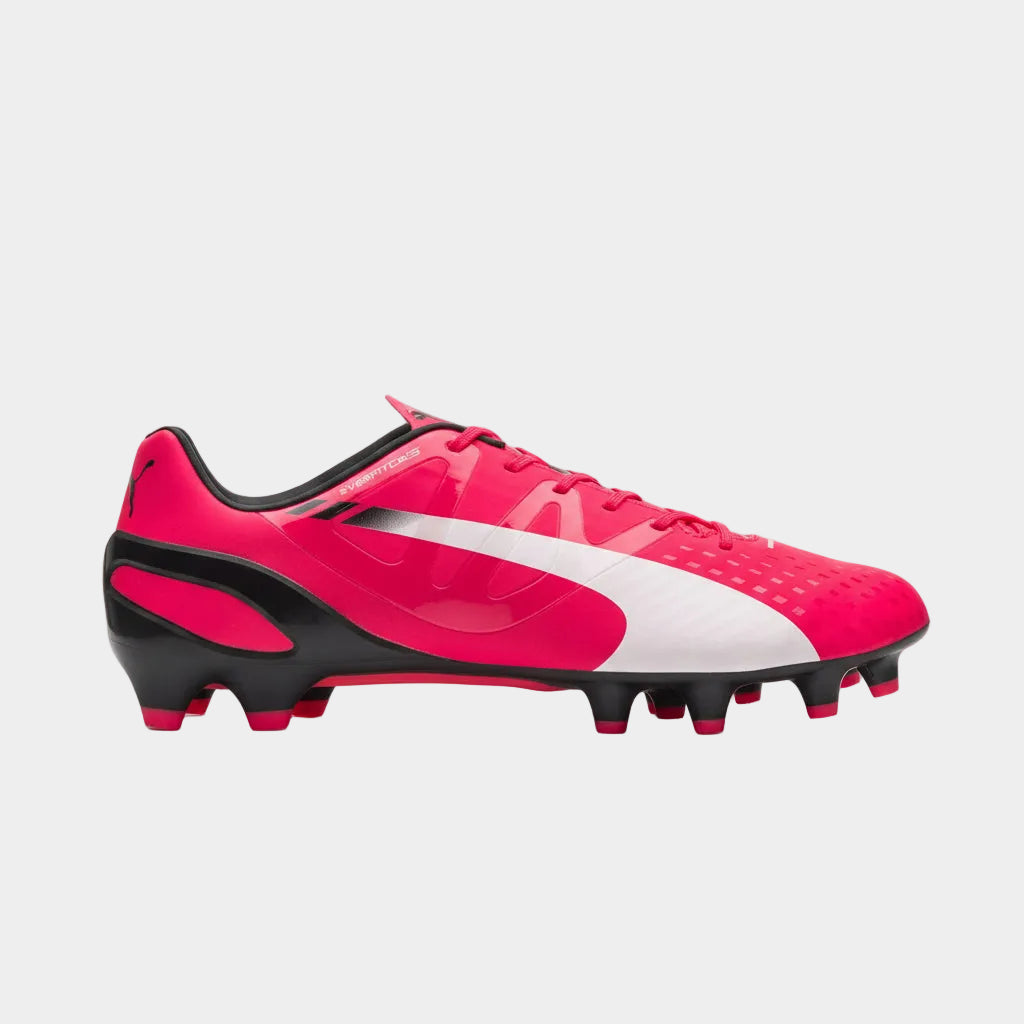PUMA Evospeed 1.3 FG Firm Ground Soccer Cleats - Bright Plasma/White/Peacoat
